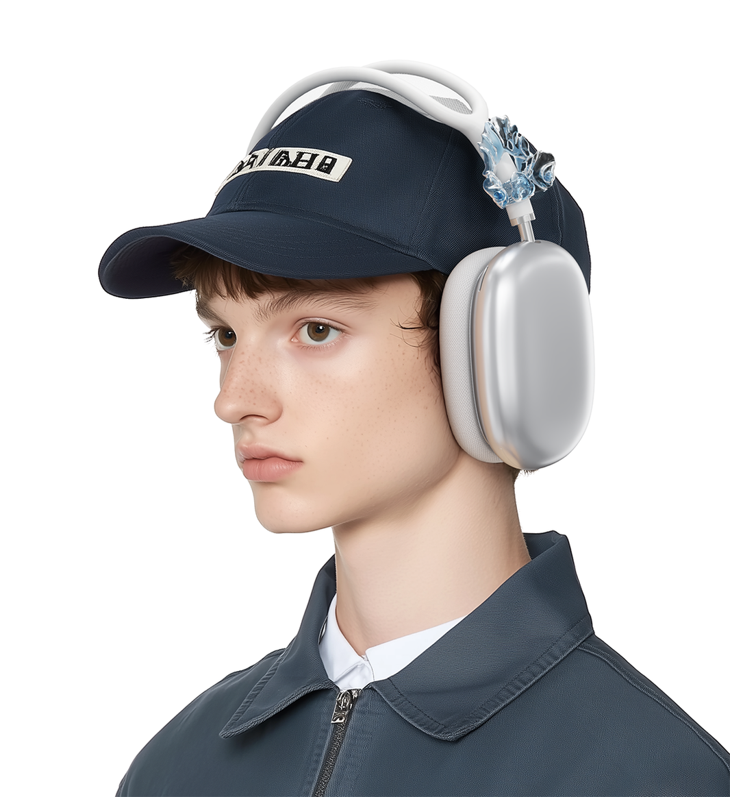 ANDAASH  Max Bon Silver (One side 製品) Airpods promax Bow 01 SILVER (One side 製品) (ANDAASH