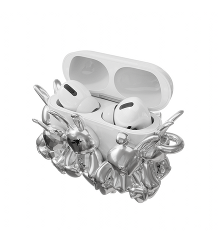Airpods Bunniz Silver