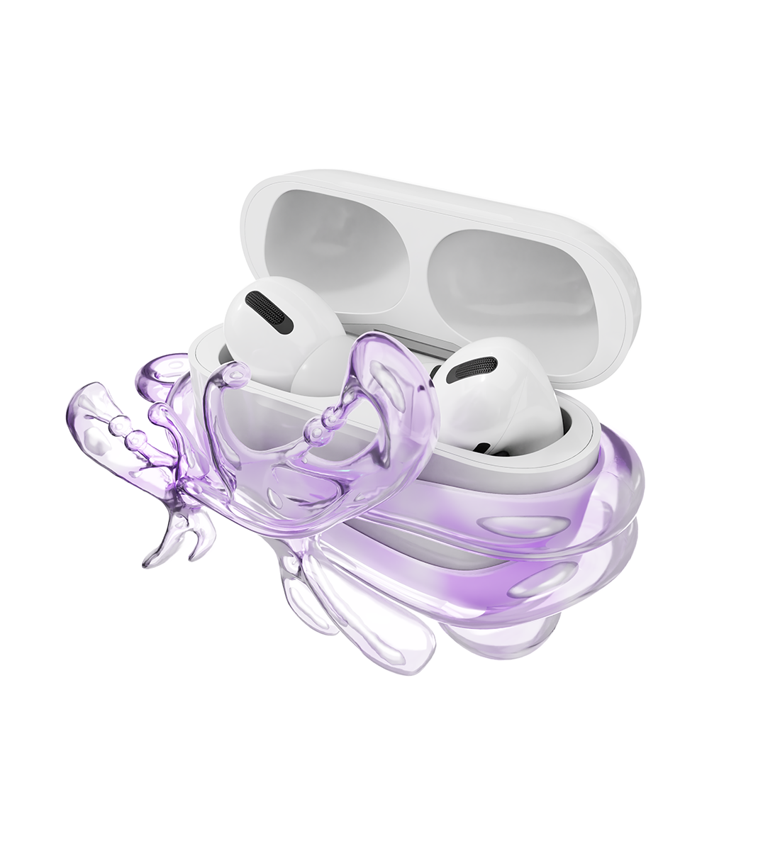Airpods Bfy Glass Purple – ANDAASH JP Airpods Bfy Glass Purple – ANDAASH JP