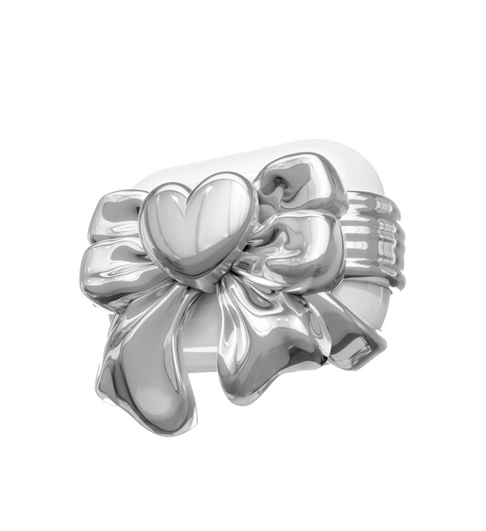 Airpods BOW 01 SILVER - ANDAASH Unique Contemporary AirPods Airpods BOW 01 SILVER - ANDAASH Unique Contemporary AirPods